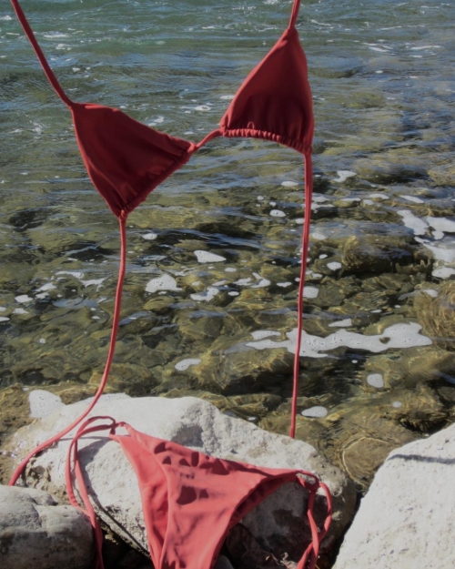 triangle top & tie bottoms