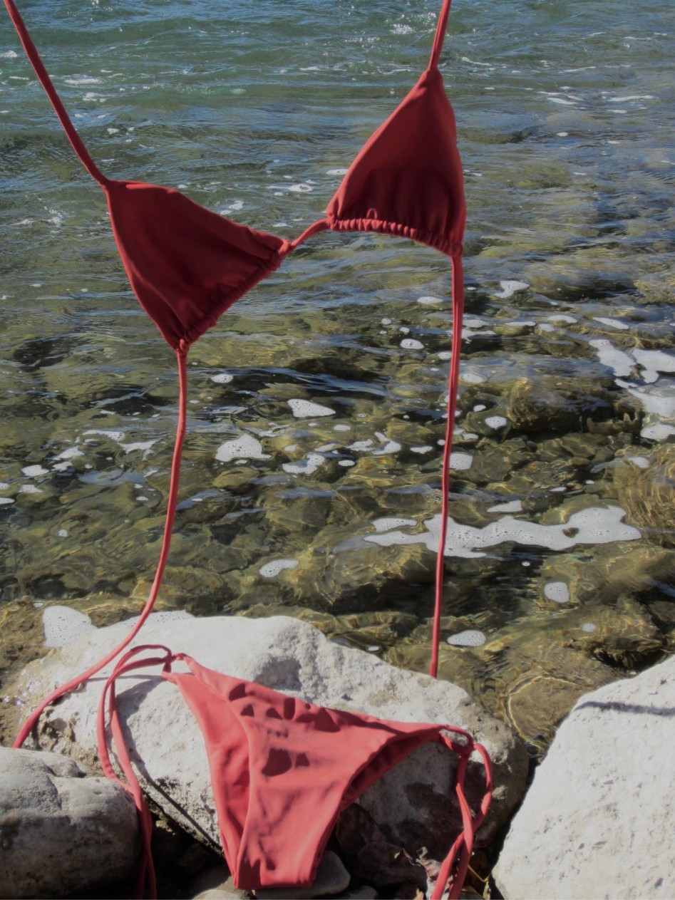 triangle top & tie bottoms